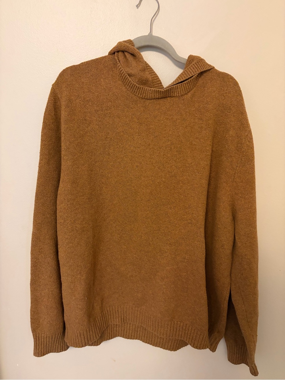 Goodfellow & Co Camel Brown Hooded Crewneck Sweater